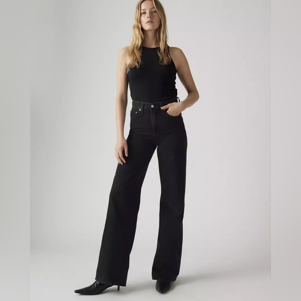 Women’s Levi’s Ribcage Wide Leg Jeans Black 26